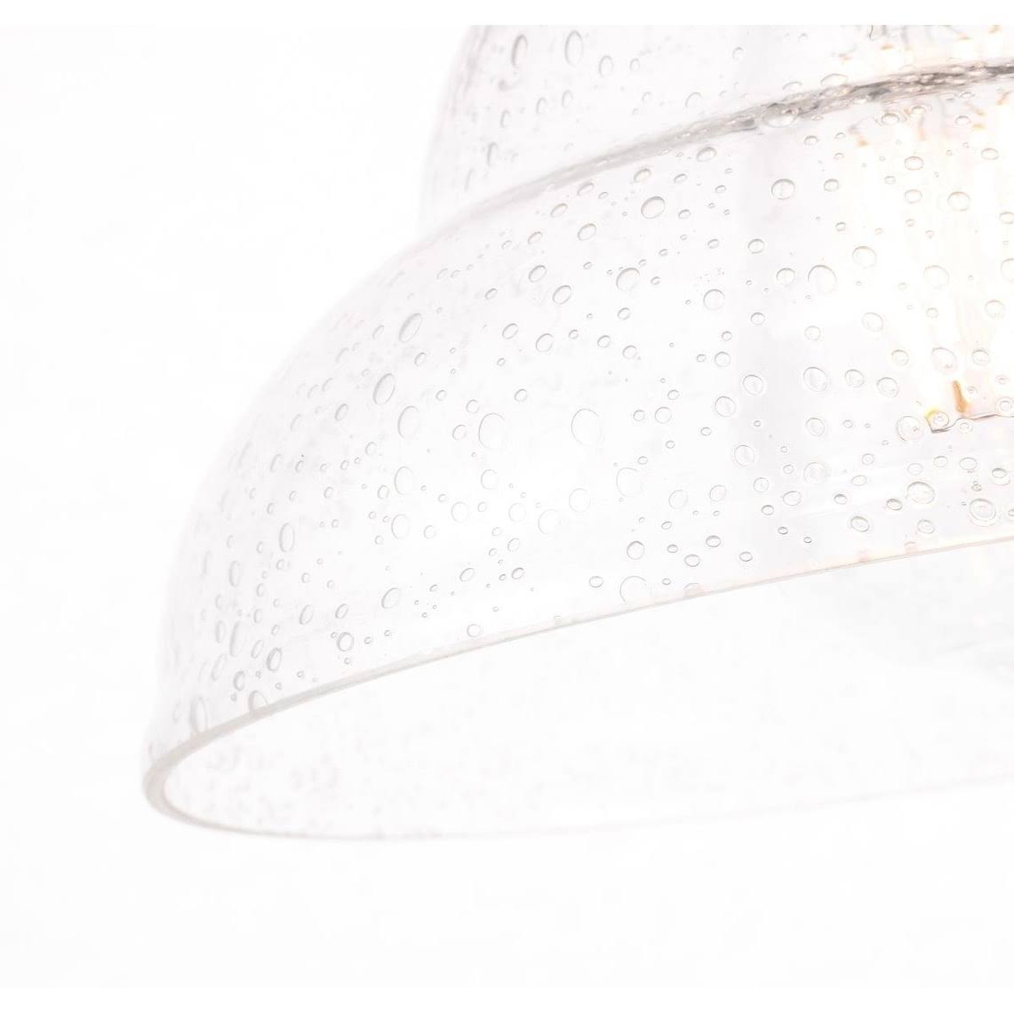 1-Light Clear Seeded Glass Brass R634