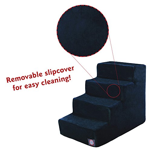 Chocolate Brown Suede Portable Dog Stairs X145