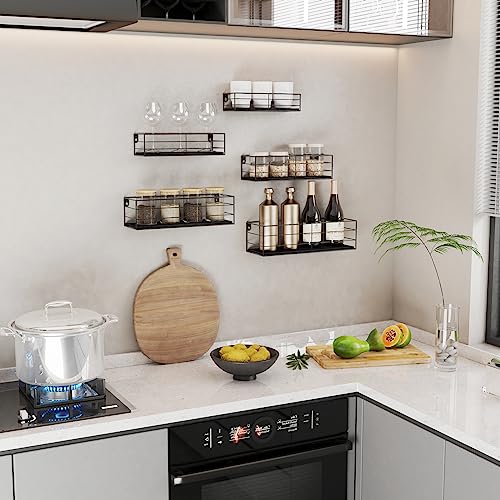 Black Floating Shelves Set of 5 W21088