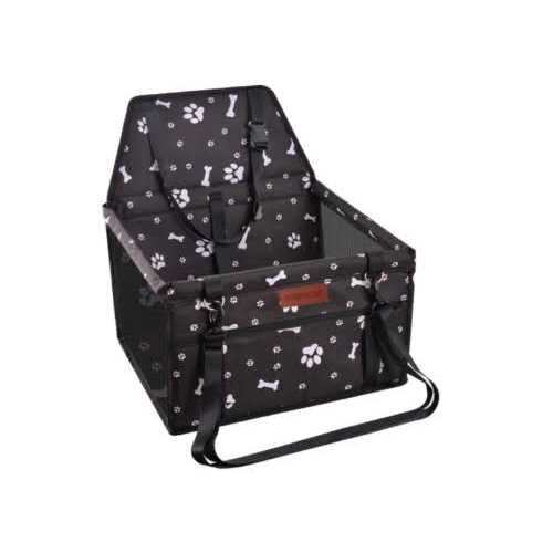 Dog Car Seat with Clip-On Safety Leash and PVC Support Pipe A1302