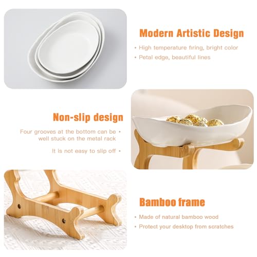 3 Tier White Ceramic Fruit Basket X5886