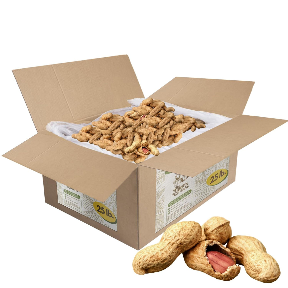 Bulk Raw Peanuts in Shell, Virginia Grown (25 lb box) J79039