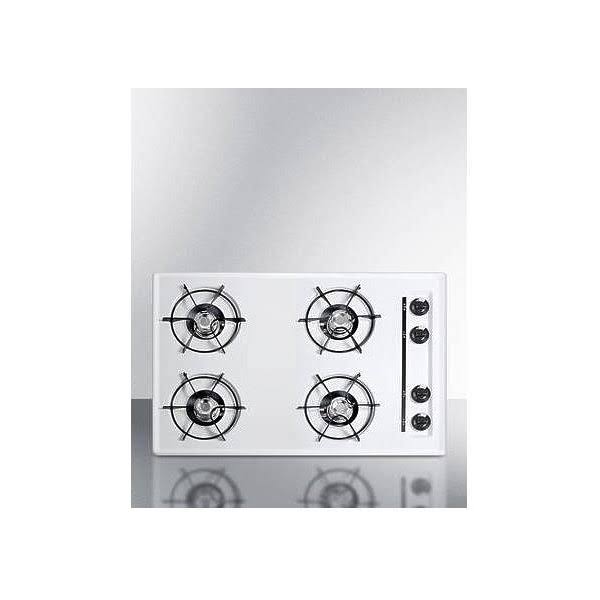 White Gas Cooktop with Four Burners Q8533