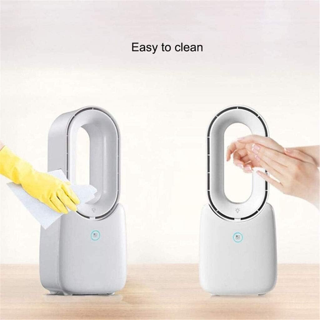 Bladeless Negative Ions Floor-Standing Tower Fan White D842