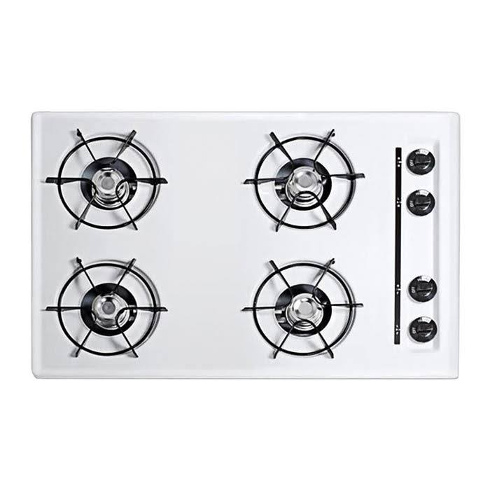 White Gas Cooktop with Four Burners Q8533