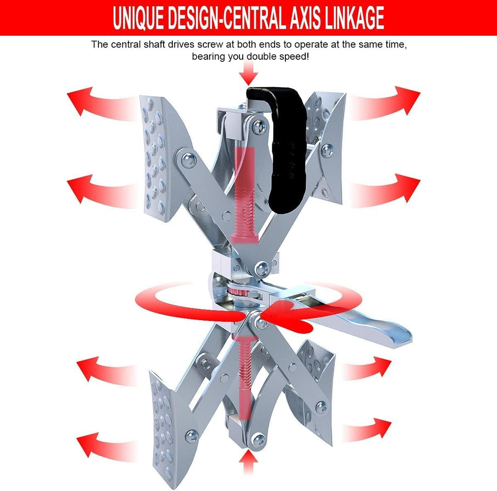 X-Shaped Wheel Chock Stabilizer with Integrated Wrench Z4982