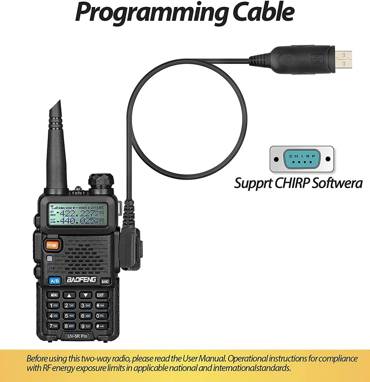 8W Ham Radio with Battery and Antenna U3055
