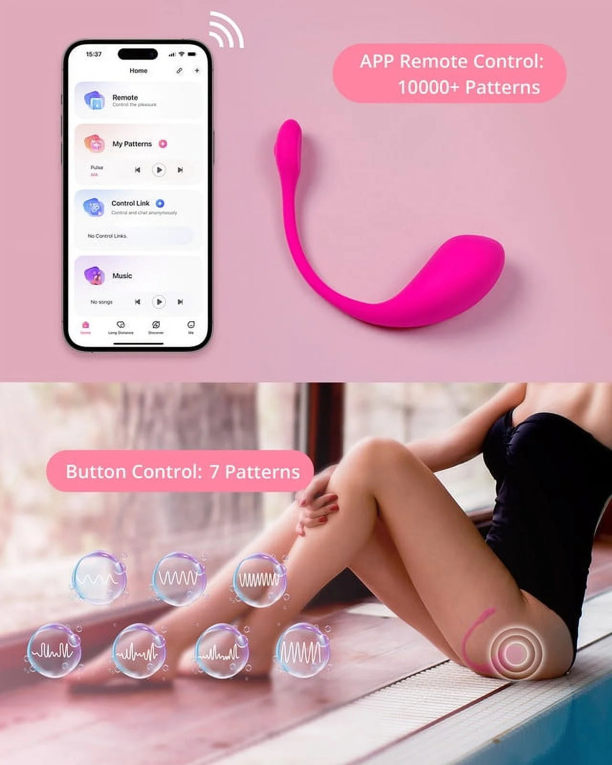 Pink Wireless Bullet Vibrator Y593