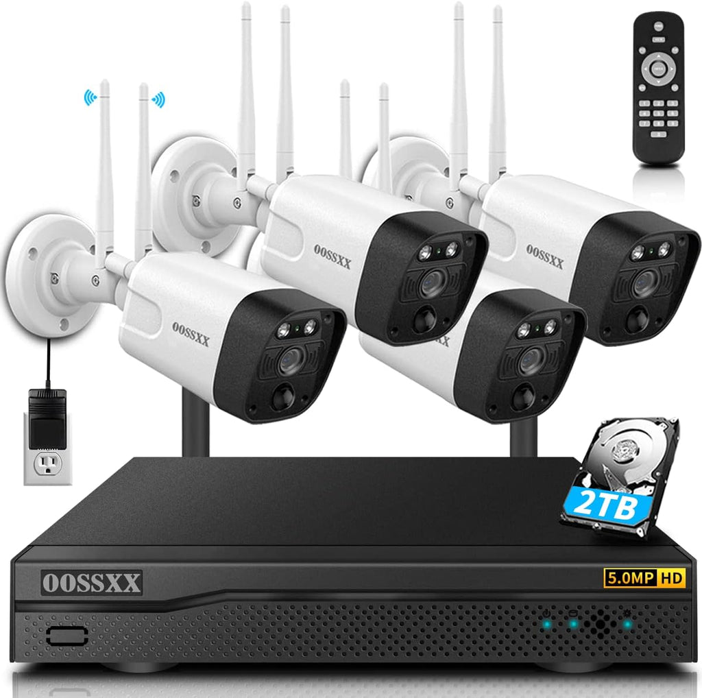 3K 5.0MP Wireless Security Camera System with 2TB Hard Drive C8717