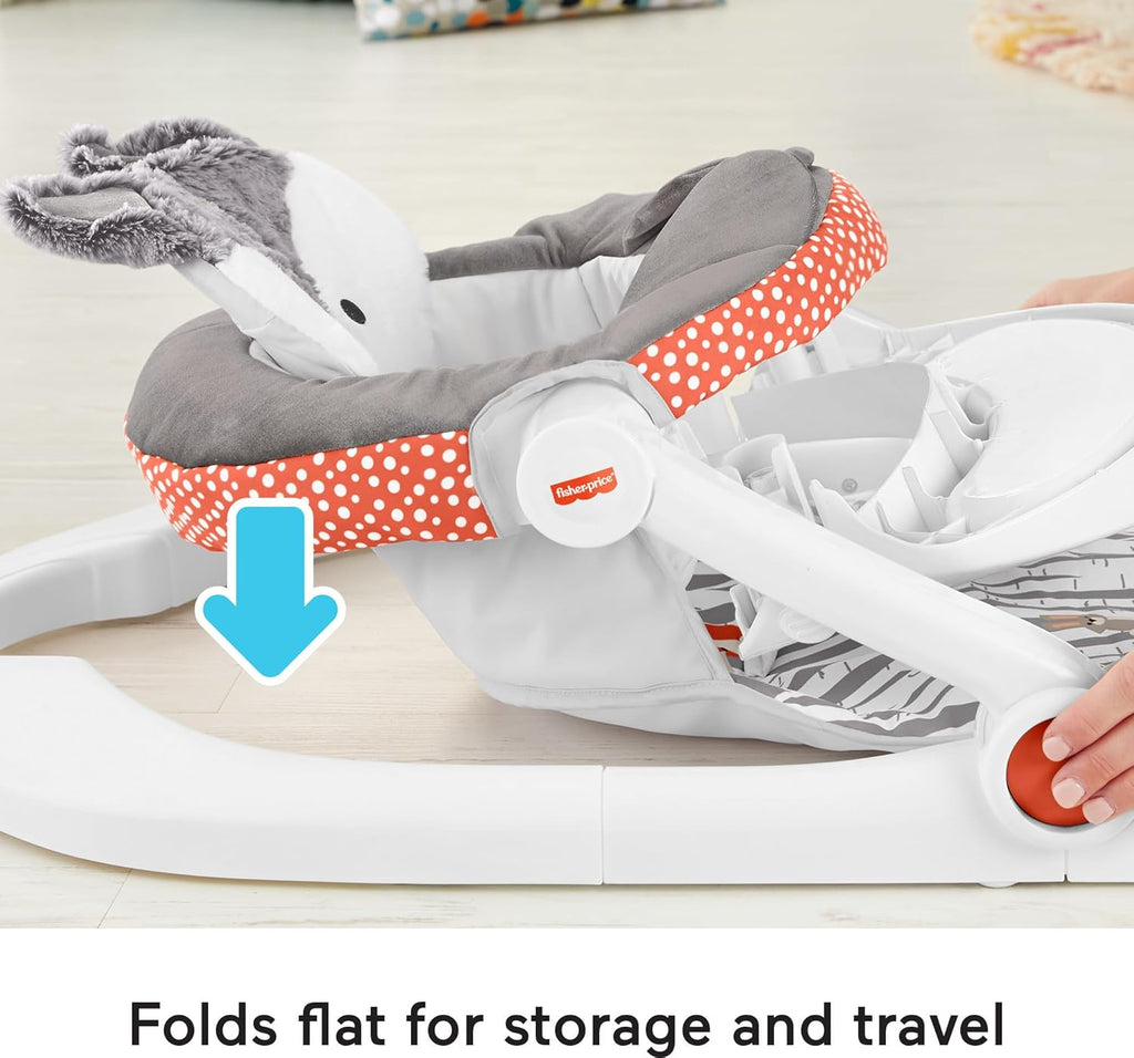 Portable Baby Floor Seat with Snack Tray and Toy Bar B124375