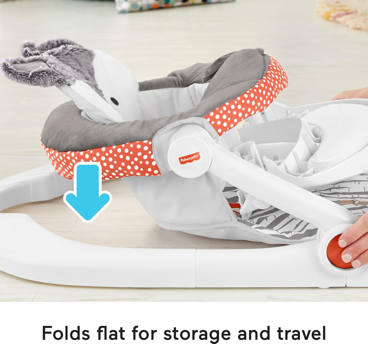 Portable Baby Floor Seat with Snack Tray and Toy Bar B124375