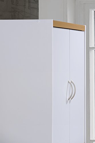 4 Door Kitchen Pantry with Four Shelves, Chocolate E848