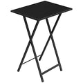 Set of 2 Folding TV Tray Tables, Marble and Gold D6806
