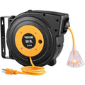 50 ft Heavy Duty 14AWG/3C SJTOW Retractable Extension Cord Reel with Lighted Triple Tap Outlet V927620