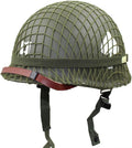 Green M1 Helmet Replica with Net and Canvas Chin Strap S72087
