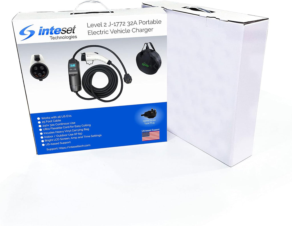 Portable EV Charger 240V 25ft Cable J-1772 Connector D369066