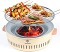 14inch Stainless Steel Charcoal Barbecue Grill with Folding Legs N49638