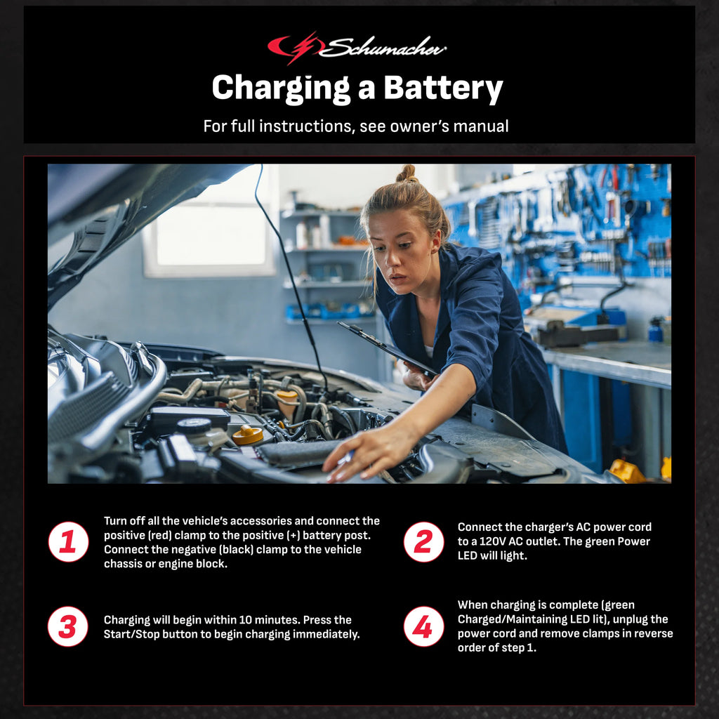 10-Amp 12V Fully Automatic Battery Charger and Maintainer I136919
