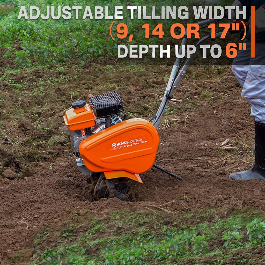 17-Inch Gas Tiller, 79 cc 4-Cycle Gas Engine, Forged Steel Tines D585325