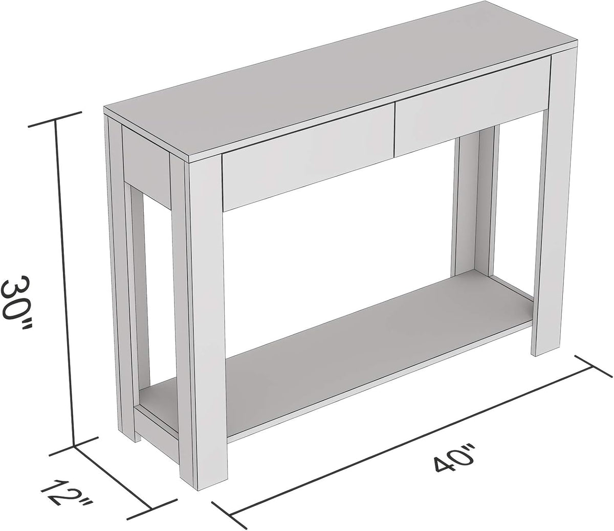 Brown 2 Drawer Console Table M723219