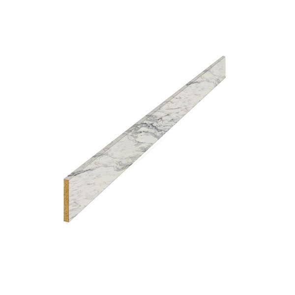 8 ft. White Laminate Countertop Kit with Left Miter and Full Wrap Ogee Edge Q36102