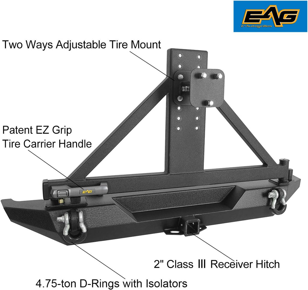 Front and Rear Bumper with Tire Carrier H418022