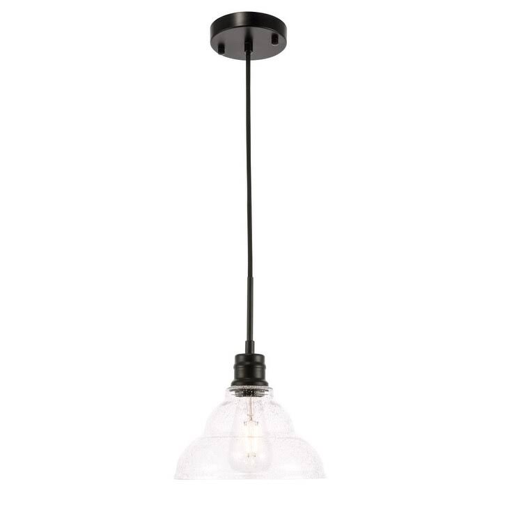 1-Light Clear Seeded Glass Brass R634