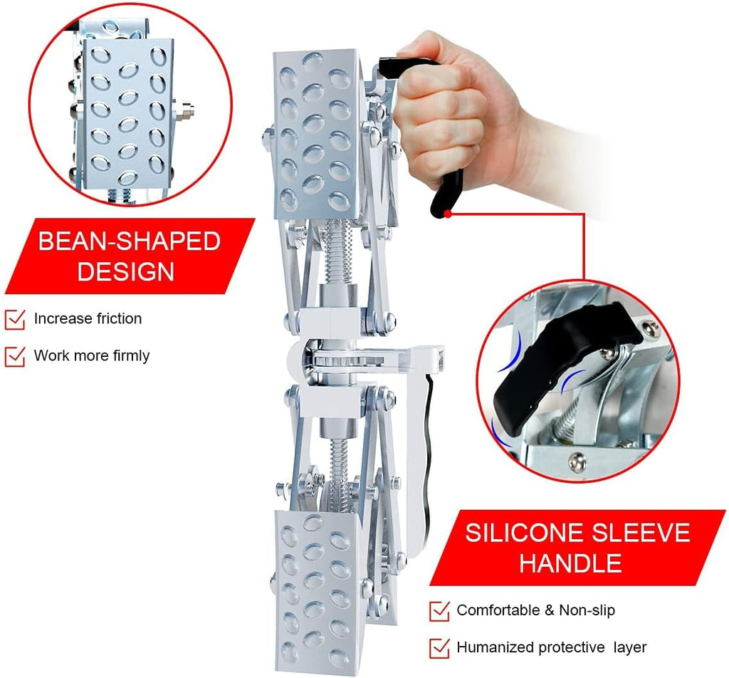 X-Shaped Wheel Chock Stabilizer with Integrated Wrench Z4982