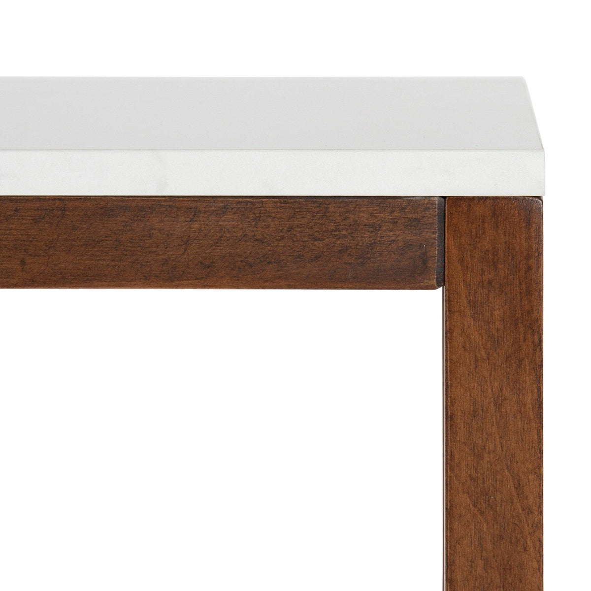 Man-Made Marble Top Console Table with Wooden Base L4490