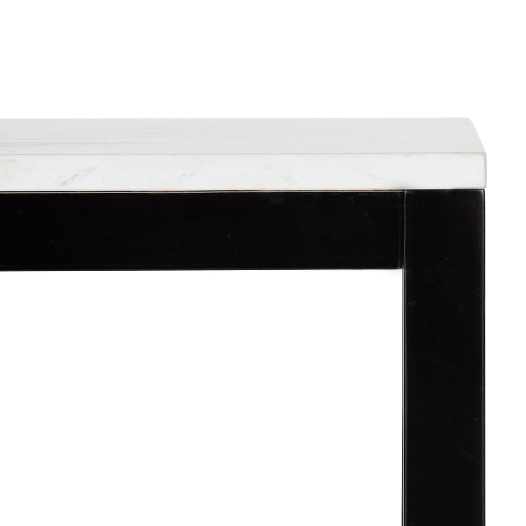 Man-Made Marble Top Console Table with Wooden Base L4490