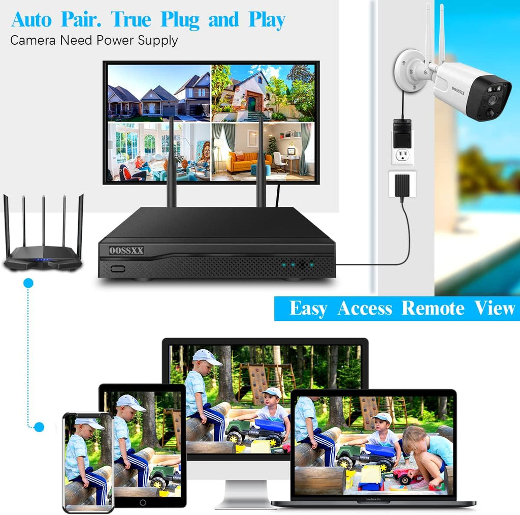 3K 5.0MP Wireless Security Camera System with 2TB Hard Drive C8717