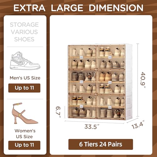 7 Tiers 28 Pairs Plastic Shoe Rack R7938