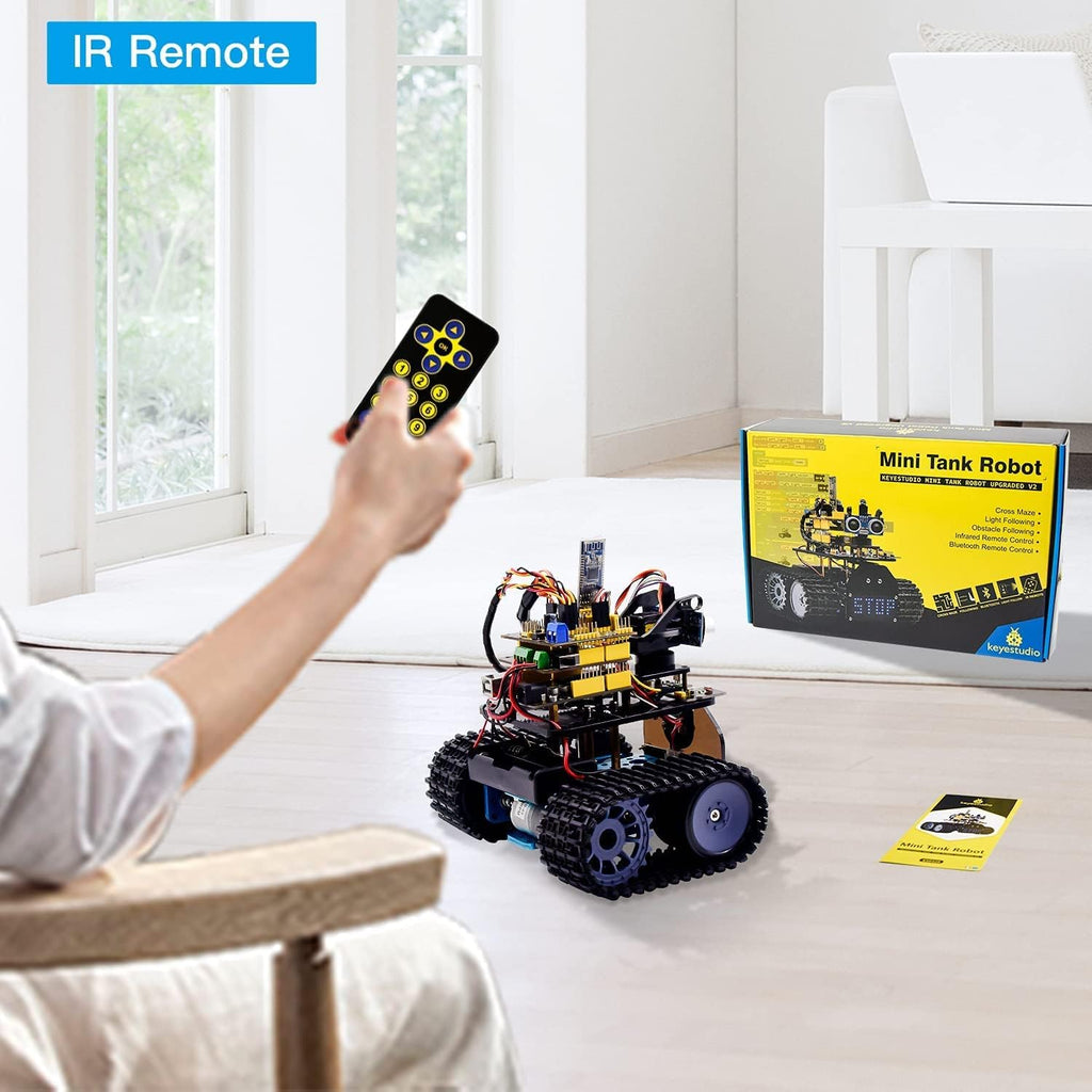 Mini Tank Robot Smart Car Kit with LED Panel I1965