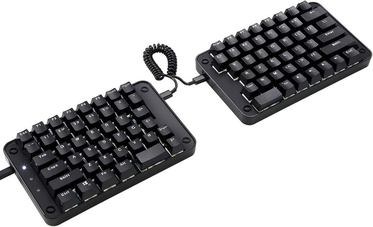 Programmable Split Mechanical Keyboard with OEM Gateron Black Switch K1620