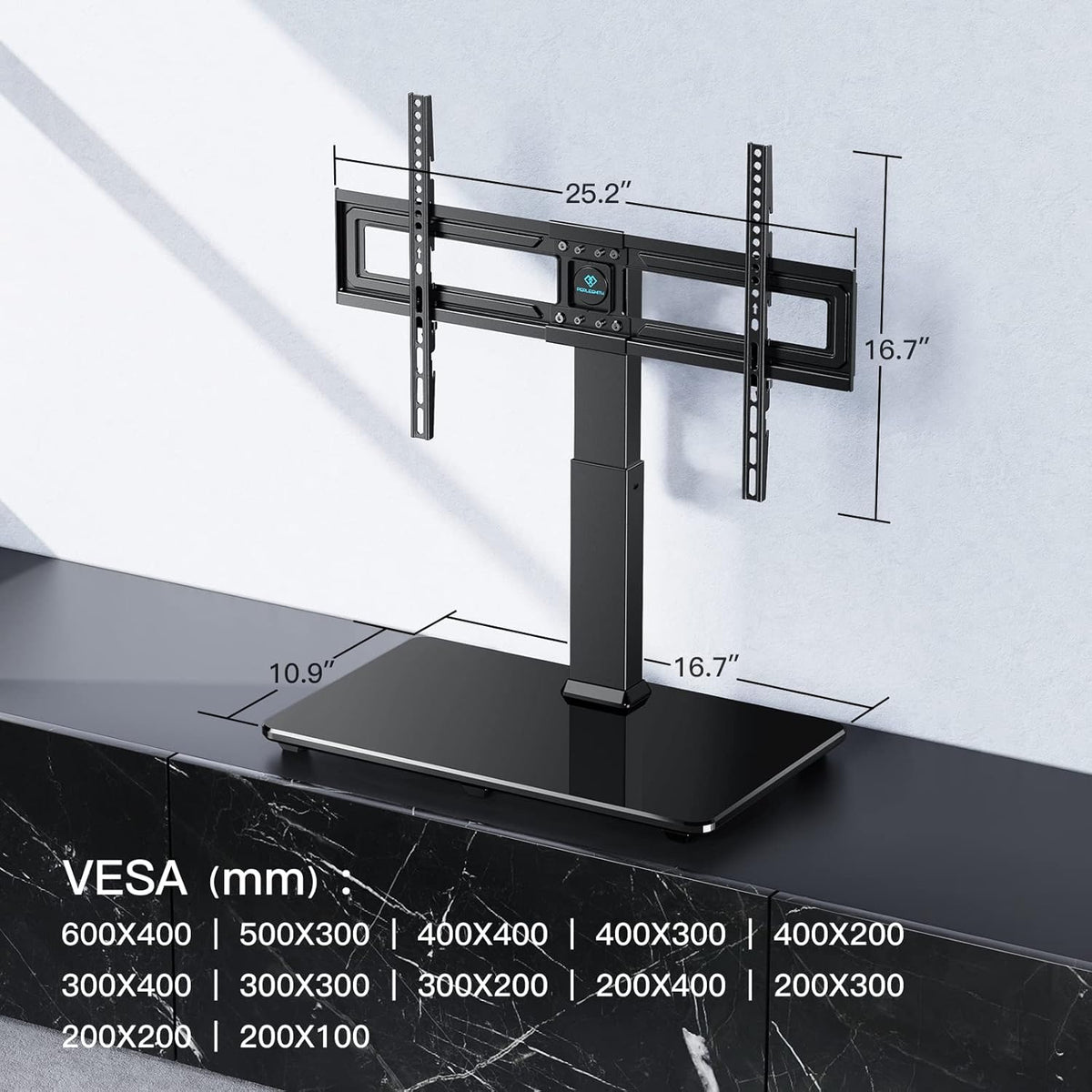 Swivel TV Stand for 32 to 70 inch Flat Screen TVs Height Adjustable J15185