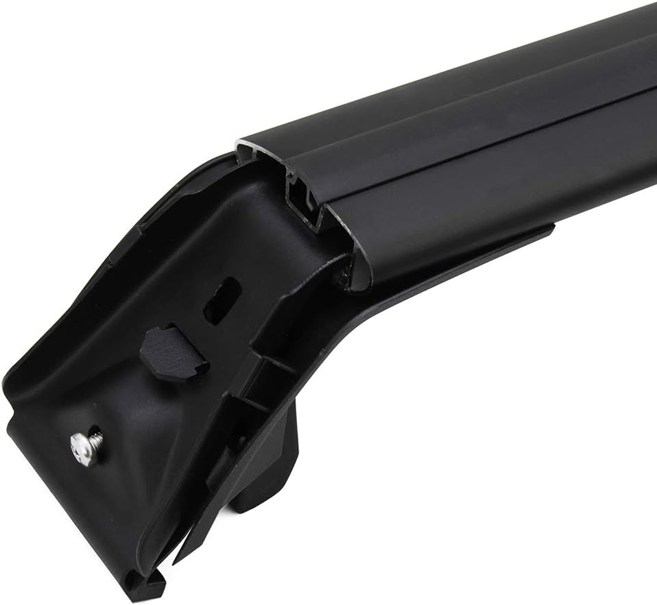 Black Adjustable Lockable Roof Rack Side Rails Cross Bars X775335
