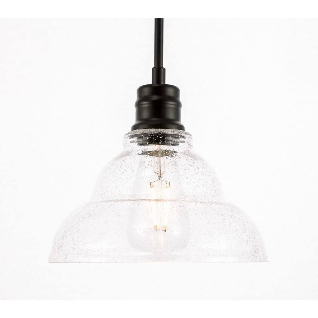 1-Light Clear Seeded Glass Brass R634