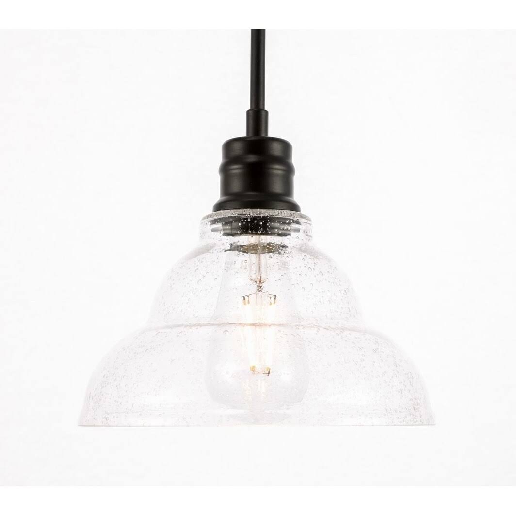 1-Light Clear Seeded Glass Brass R634