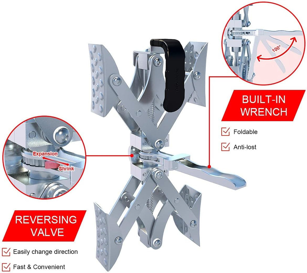 X-Shaped Wheel Chock Stabilizer with Integrated Wrench Z4982