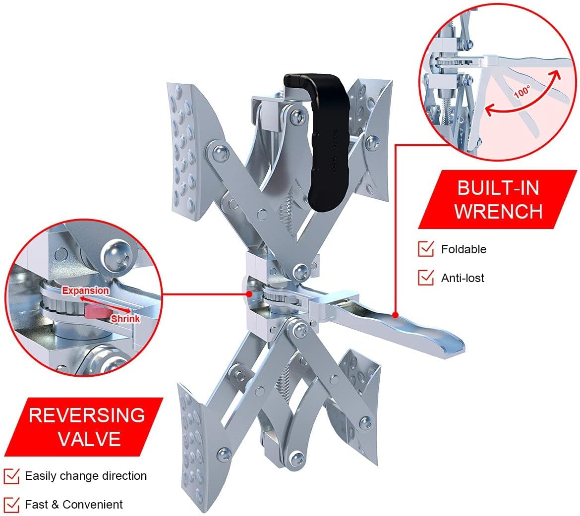 X-Shaped Wheel Chock Stabilizer with Integrated Wrench Z4982