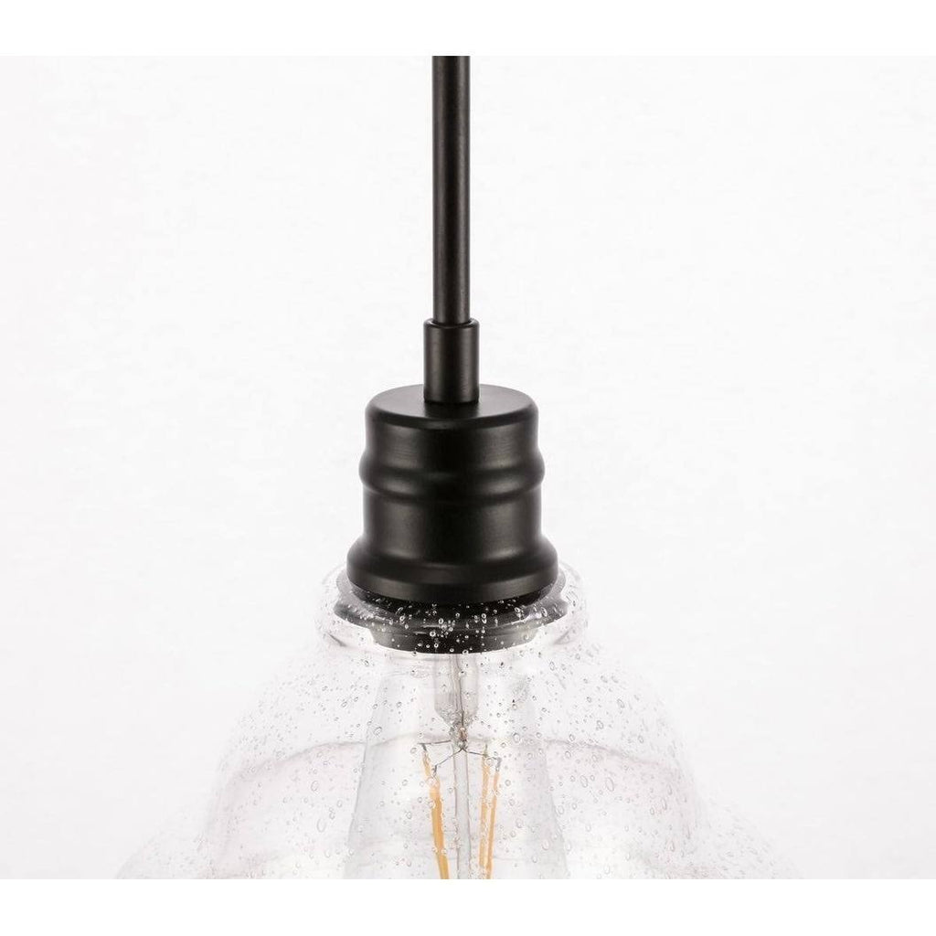 1-Light Clear Seeded Glass Brass R634