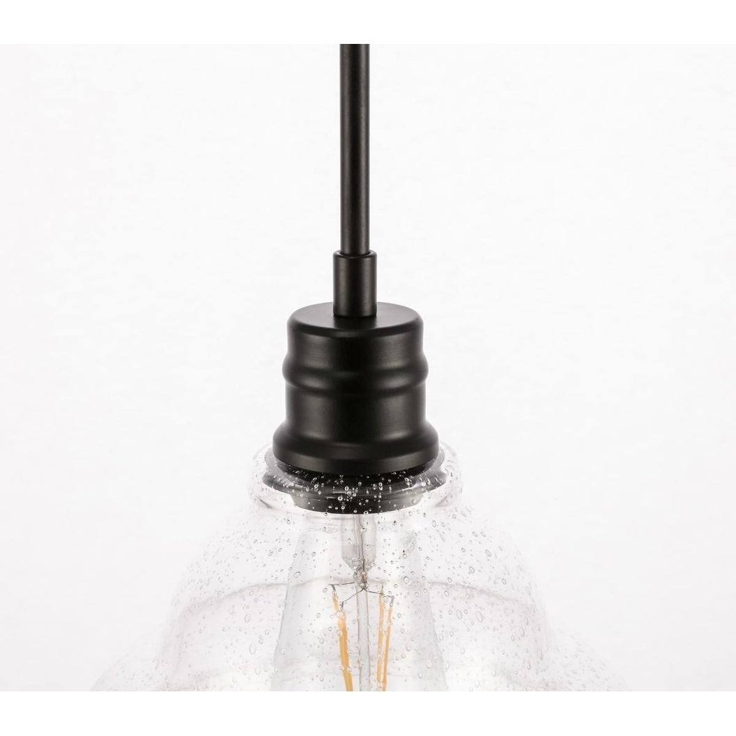 1-Light Clear Seeded Glass Brass R634