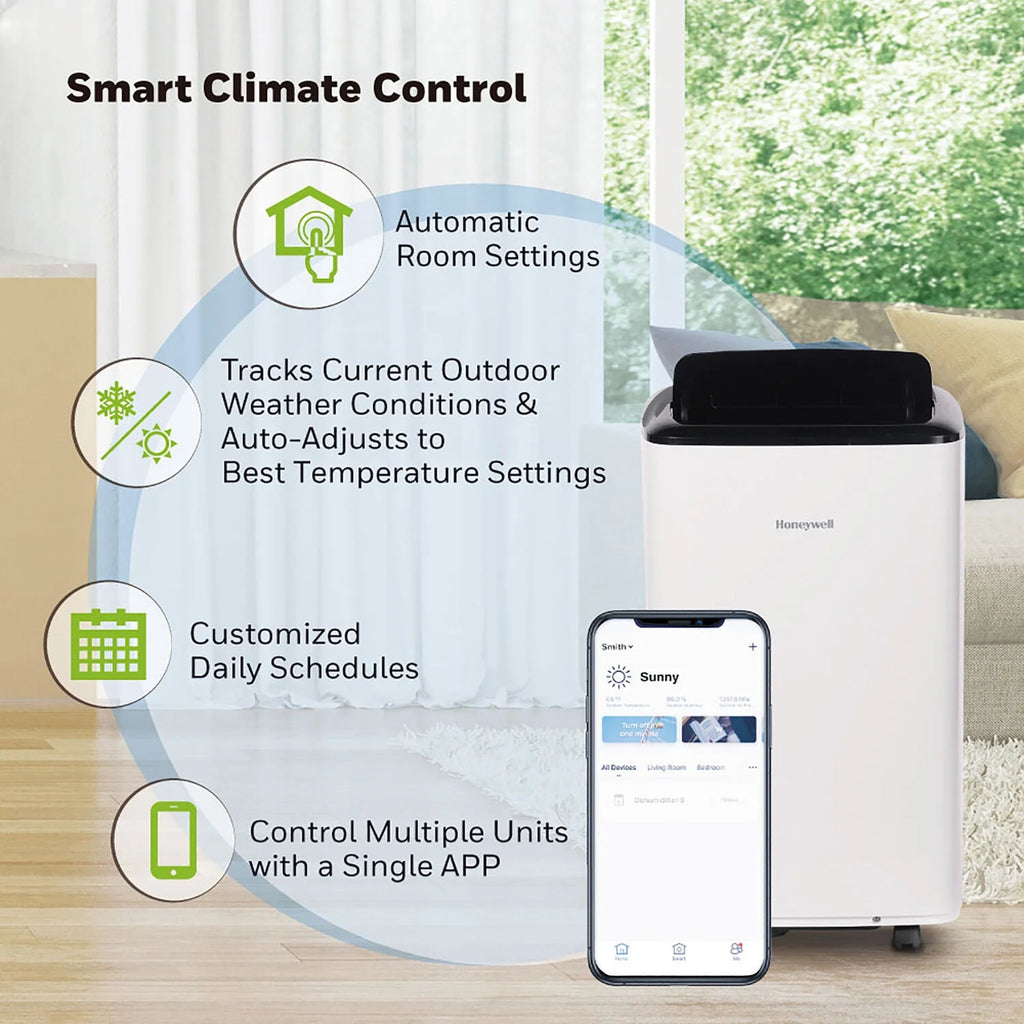 6500 BTU Portable Air Conditioner & Dehumidifier with Wifi, White D715