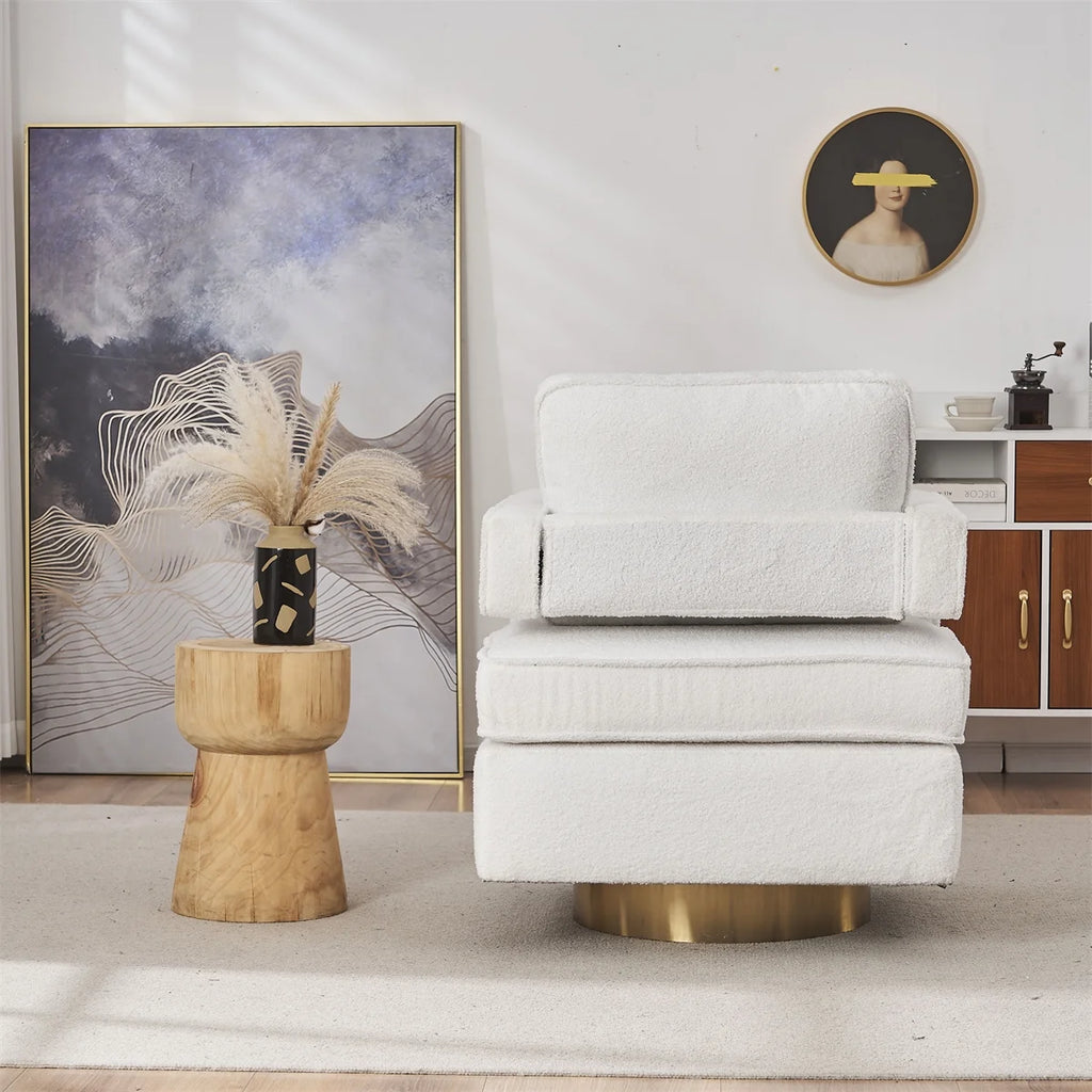 Modern Swivel Accent Barrel Chair G27285