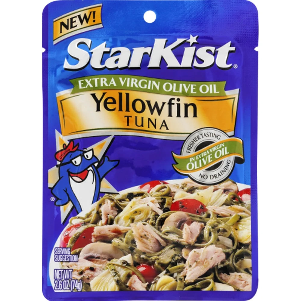 Yellowfin Tuna in Extra Virgin Olive Oil 2.6 Ounce Pouch Pack of 14 L509820