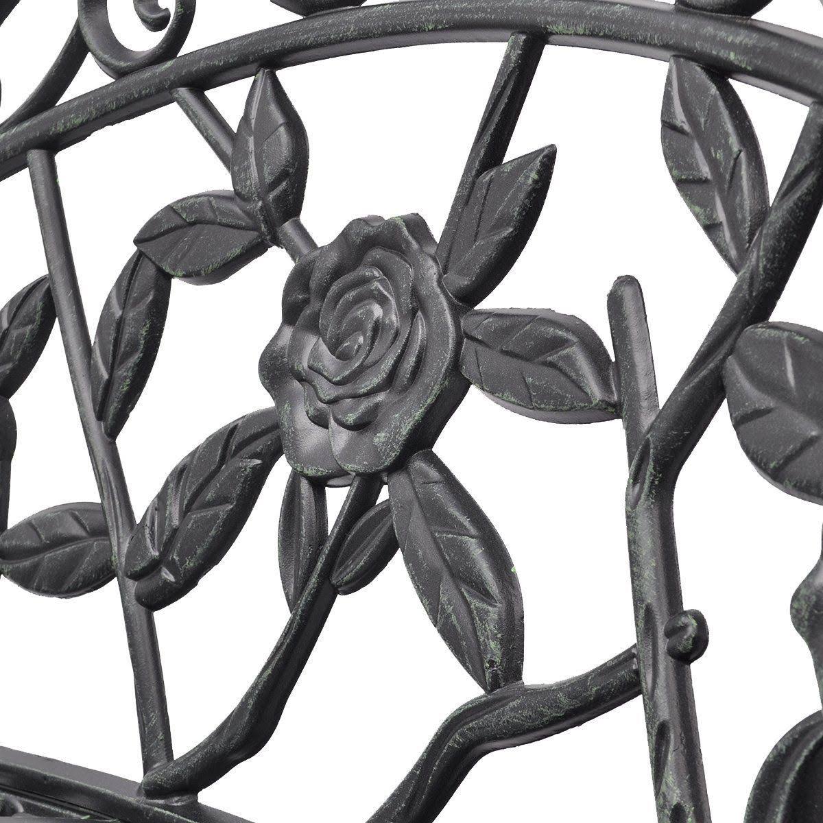 Green Cast Aluminum Outdoor Patio Bench X4589