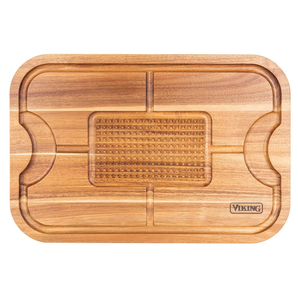 Acacia Carving Board with 3-Piece Carving Set U341834