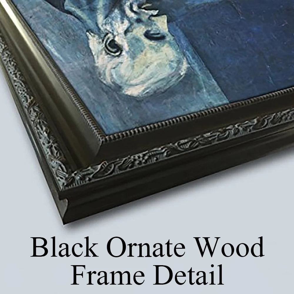 Black Ornate Wood Framed Museum Art Print X5198