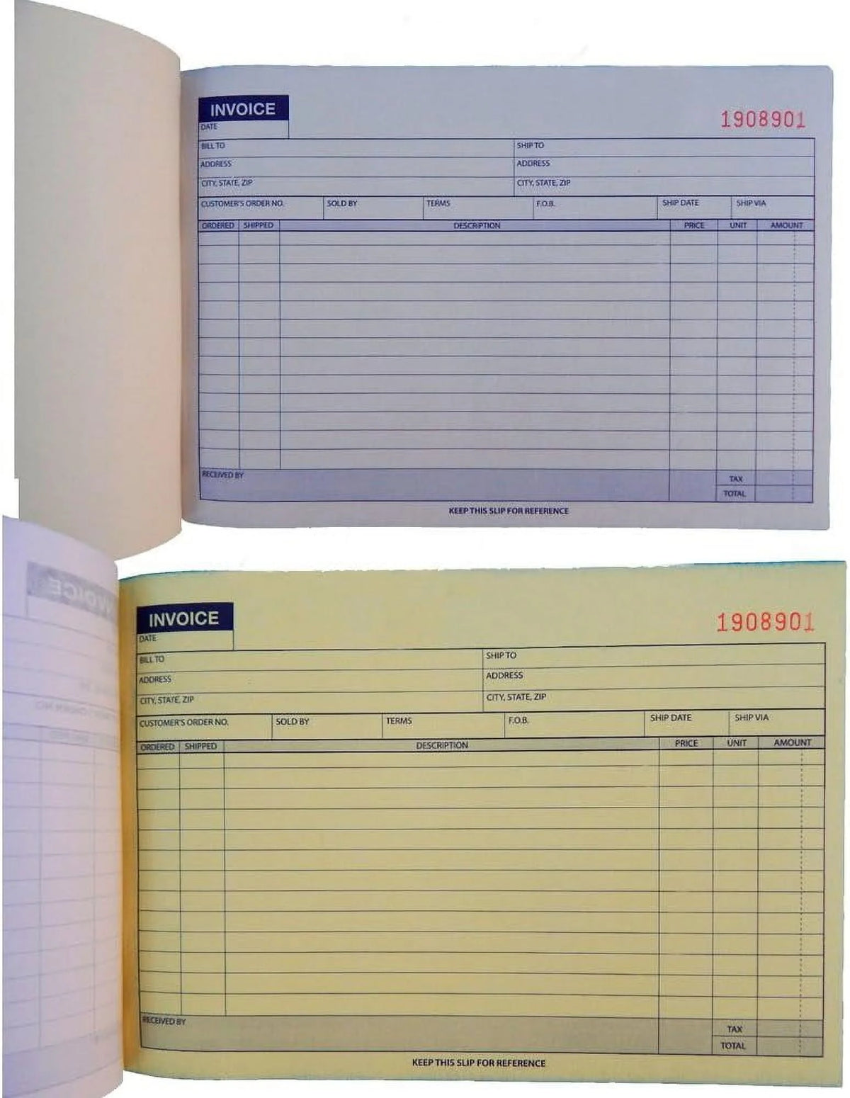 Invoice Receipt Record Book 2 Part 50 Sets N443067