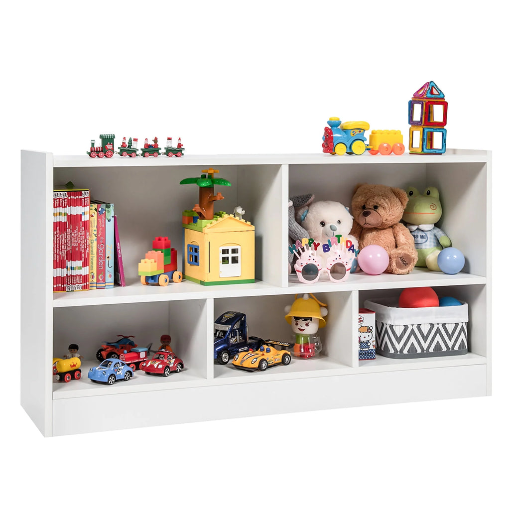 White 5-Cube Wood Bookcase H950306